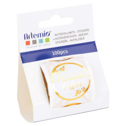 Stickers «&nbsp;plaisir d'offrir&nbsp;» 3,5 cm - Artemio