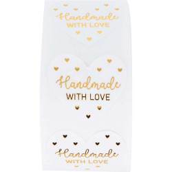 Stickers «&nbsp;hand made with love&nbsp;» 3,5 cm  - Artemio