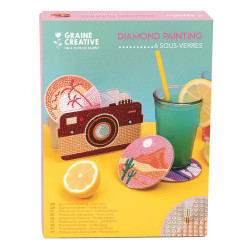 Kit de sous-verres en strass photos - Graine Créative