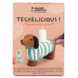 Kit céramique Teckel à décorer - Graine Créative