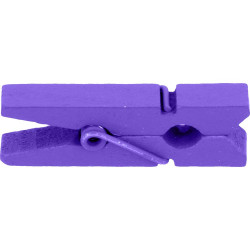 Set de 24 pinces mauves et blanches  3,5 x 0,7 cm- Artemio