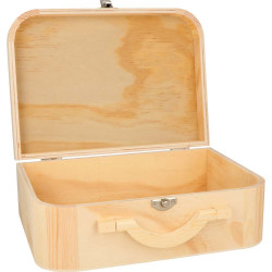 Valisette en bois avec anse - Artemio