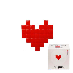 Kit DIY Pixel Art Cœur rouge - Tilipix