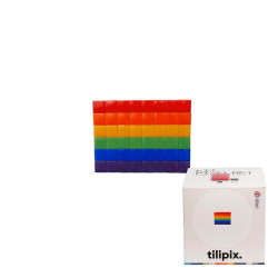 Kit DIY Pixel Art Drapeau arc-en-ciel - Tilipix