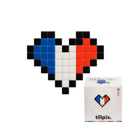 Kit DIY Pixel Art Cœur France - Tilipix