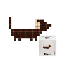 Kit DIY Pixel Art Chien saucisse mini - Tilipix