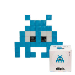 Kit DIY Pixel Art Monstre cyan  - Tilipix