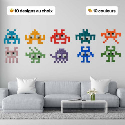 Kit DIY Pixel Art Monstre cyan  - Tilipix