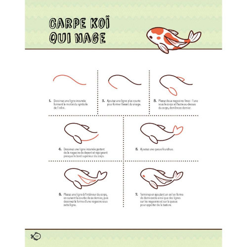 Livre Dessiner kawaii : 80 adorables créatures aquatiques en pas à pas ! - Vigot