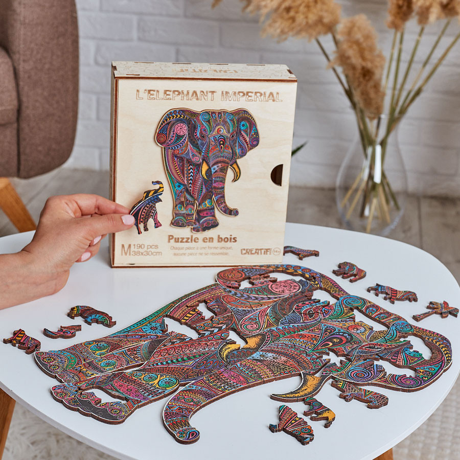 Puzzle en bois L’Eléphant Impérial