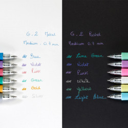 Stylo G2 Metallic Roller encre gel - Pointe moyenne - Or