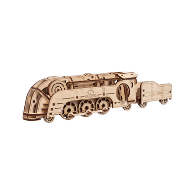 Maquette mécanique en bois Mini Locomotive