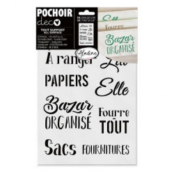Pochoir déco Organisation