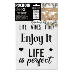 Pochoir déco Positive life