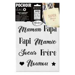 Pochoir déco Super famille