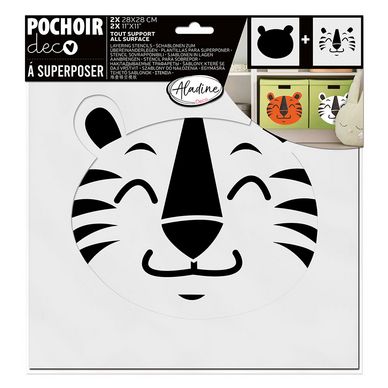 Pochoir superposable Tête de tigre