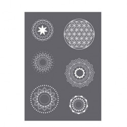 Pochoir de sérigraphie Mandala A5
