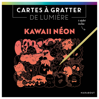 Cartes à gratter de lumière Kawaii Néon