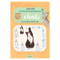 Livre 10 Étapes pour Dessiner des Chats