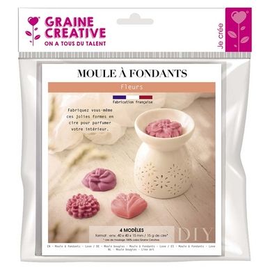 Moule 4 Fondants à Bougie Fleurs
