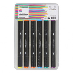 Marqueurs double-pointe  Créamarker Set Classique 6 pcs
