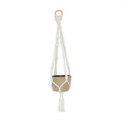 Grande suspension macramé avec cache-pot 12,5 x 12,5 x 57 cm