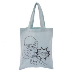 Sac en coton Super héro 20 x 25 cm
