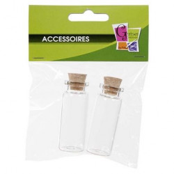 Flacon de verre 2 pcs 2,1 x 5,5 cm