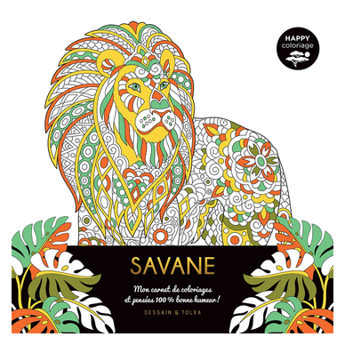 Carnet Happy coloriage Savane