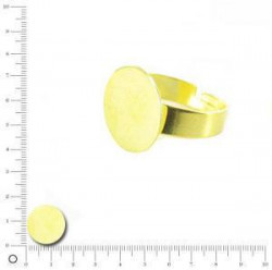 Support bague à coller Ø 17 mm - Doré