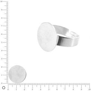 Support bague à coller Ø 22 mm - Argenté