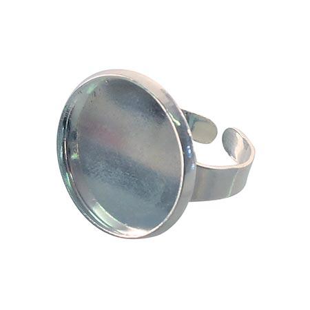 Bague ronde creuse - Argent - 20 mm de diamètre