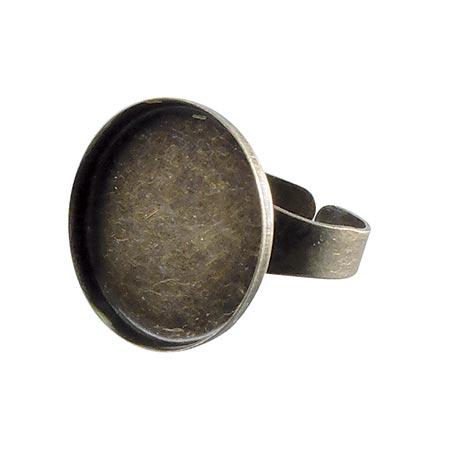 Bague ronde creuse - Bronze - 20 mm de diamètre