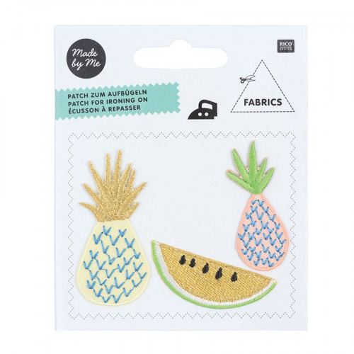 Ecussons thermocollants - Ananas, Melon - or