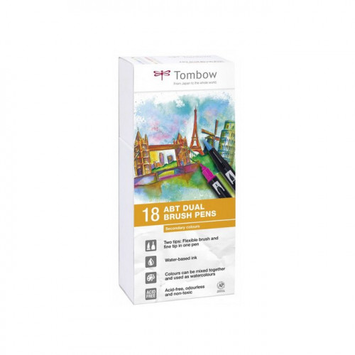 18 feutres ABT Dual Brush double pointe - SecondaireTerre
