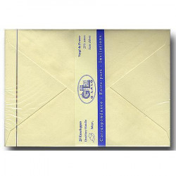 Vergé de France - 25 enveloppes doublées - ivoire