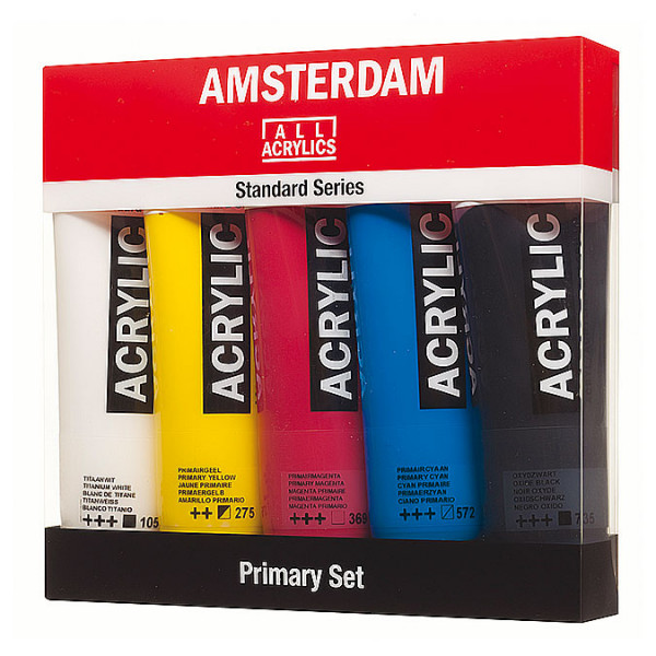 Lot de peinture acrylique Amsterdam 5 x 120 ml