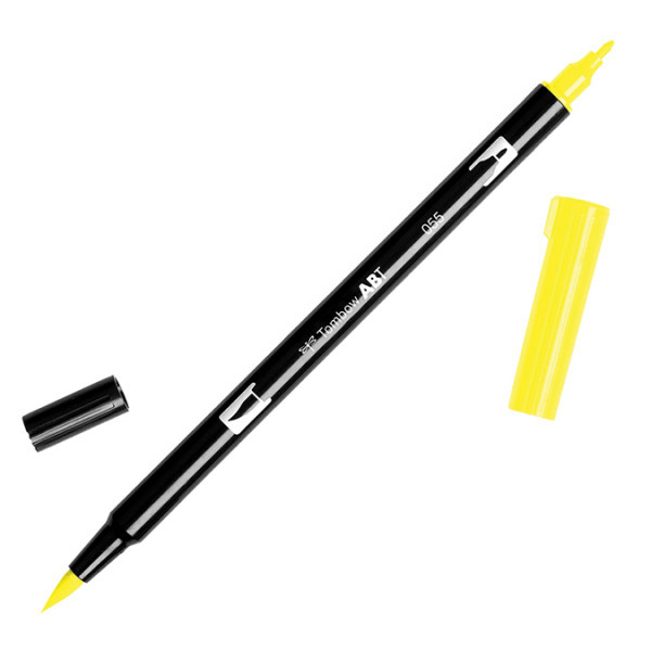 Feutre Tombow double-pointe Jaune 055