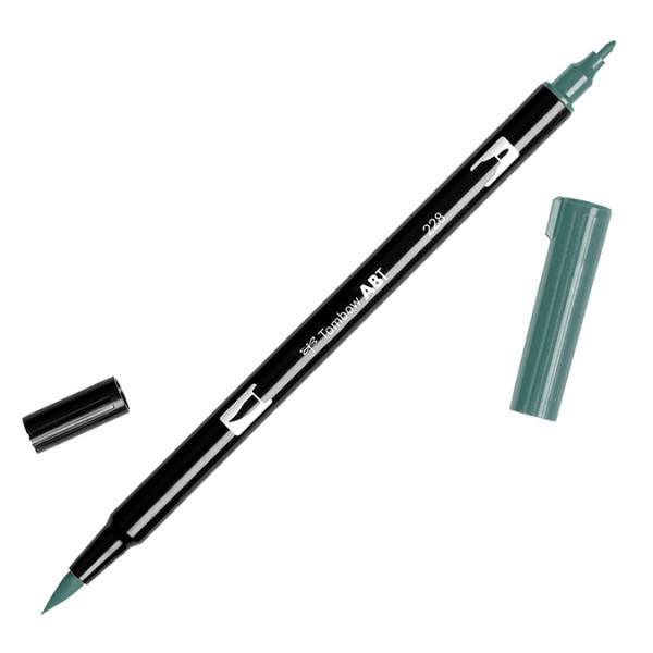 Feutre Tombow double-pointe Vert gris 228