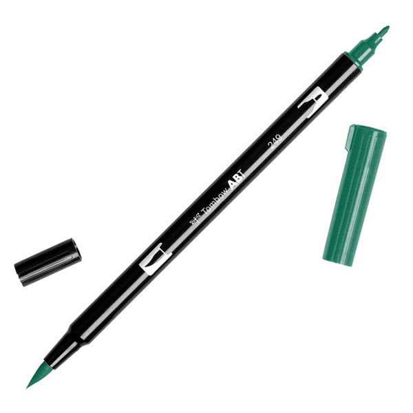 Feutre Tombow double-pointe Vert chasseur 249