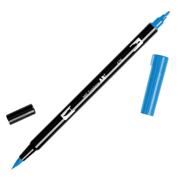 Feutre Tombow double-pointe Cyan 476