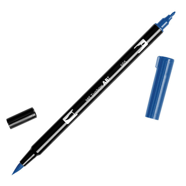 Feutre Tombow double-pointe Bleu profond 565