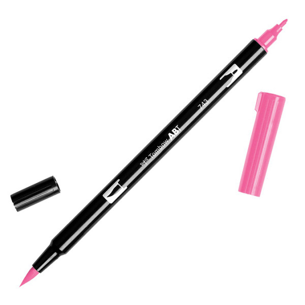 Feutre Tombow double-pointe Rose chaud 743