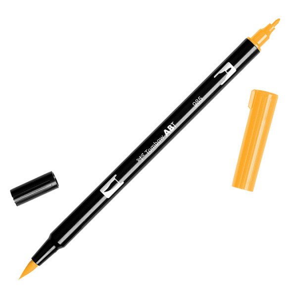 Feutre Tombow double-pointe Jaune chrome 985