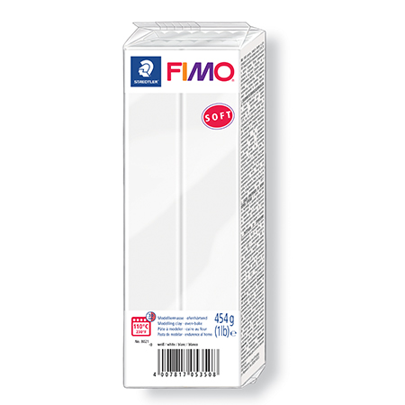 Pâte polymère Fimo Soft - blanc - 454 g