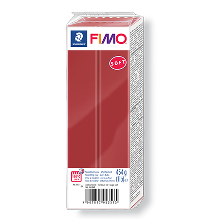 Pâte polymère Fimo Soft - rouge noël - 454 g