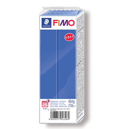 Pâte polymère Fimo Soft - bleu brillant - 454 g