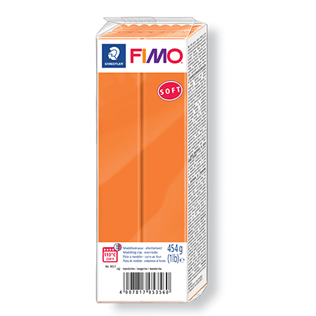 Pâte polymère Fimo Soft - mandarine - 454 g