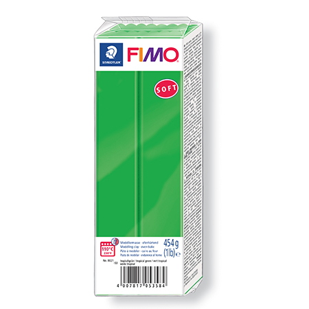 Pâte polymère Fimo Soft - vert tropique - 454 g