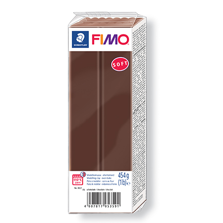 Pâte polymère Fimo Soft - chocolat - 454 g